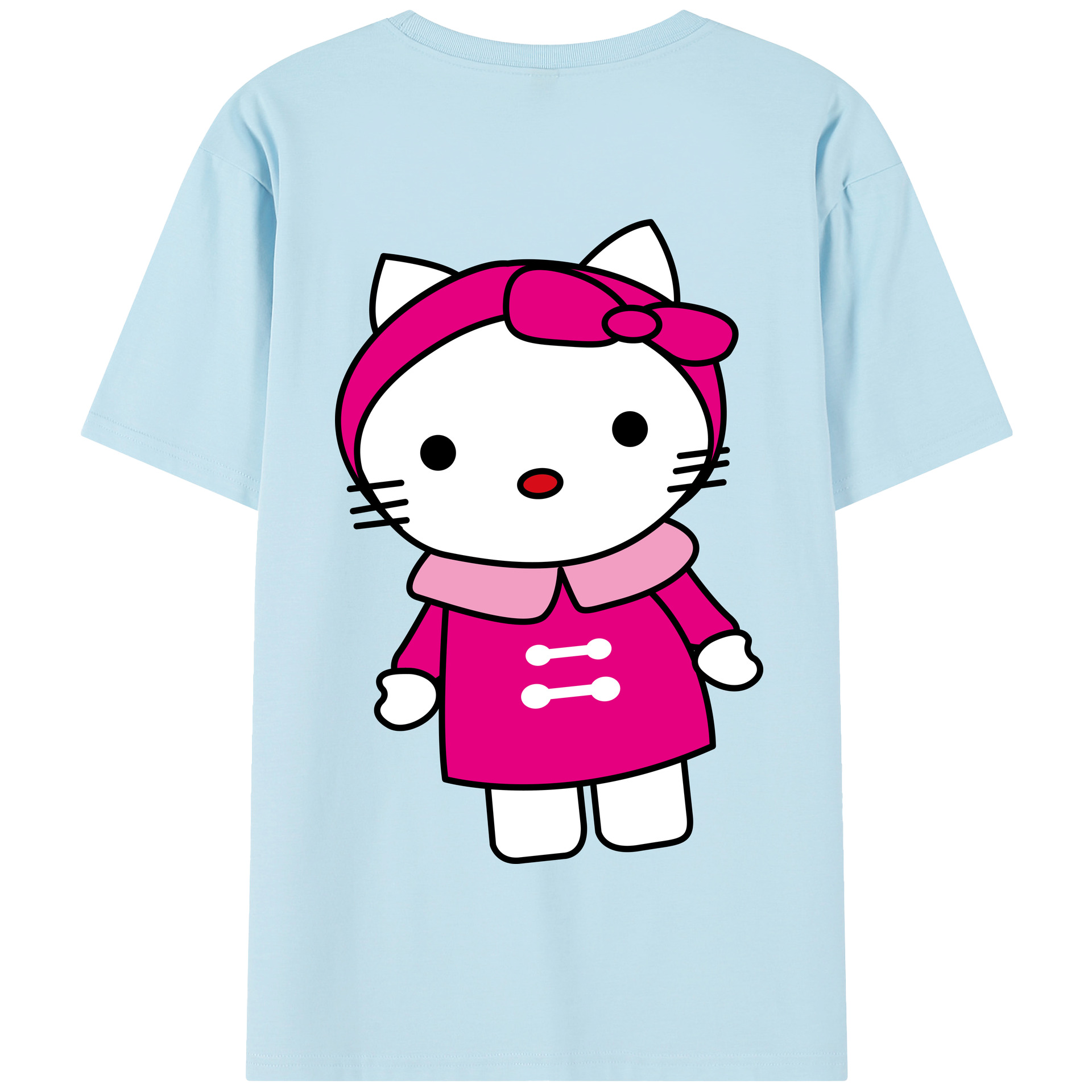 （画像用） Hello Kitty ハローキティ 綿100％半袖Tシャツ（背面プリント）